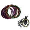 20/22/24inch Silicone Wheelchair Push Rim Covers, 1 Pair, Non-Slip Wear-Resistant Hand Push Cover, Wheelchair Handrim Covers, Improve Grip and Traction,Purple Black-20in view 2