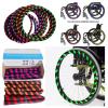 20/22/24inch Silicone Wheelchair Push Rim Covers, 1 Pair, Non-Slip Wear-Resistant Hand Push Cover, Wheelchair Handrim Covers, Improve Grip and Traction,Purple Black-20in view 3