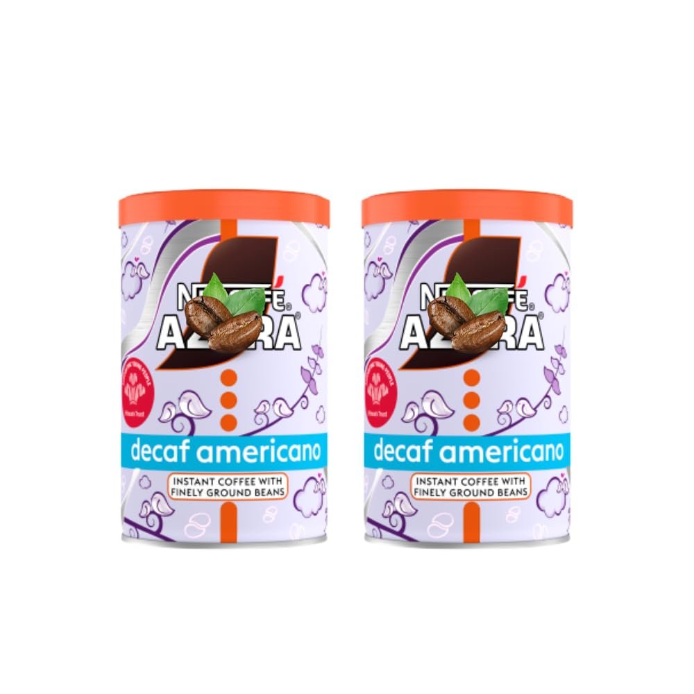 Barista-Style Instant Decaf Americano Coffee Smooth, Caffeine-Free, 90g Jars (Pack of 2)