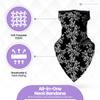 Bandana Face Mask with Ear Loops UV Protection for Men & Women Breathable Dustproof Face Cover for Cycling, Motorbike, Running, Hiking, Fishing Washable & Reusable - Floral Cripper view 3