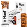 Huel Complete Nutrition Bar, 12 x 55g Bars, Chocolate Caramel, High Protein Bar, Plant-Based Protein Bars, Low Sugar, High Fibre, High Protein Snack with Vegan Chocolate, Under 200 Calories