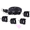 Black Nylon Non-Linear Multifunctional Adjustable Indoor Bedside Fixed Ligaments, Four Nylon Buckle Sleeves For Hands And Legs - D6 view 1