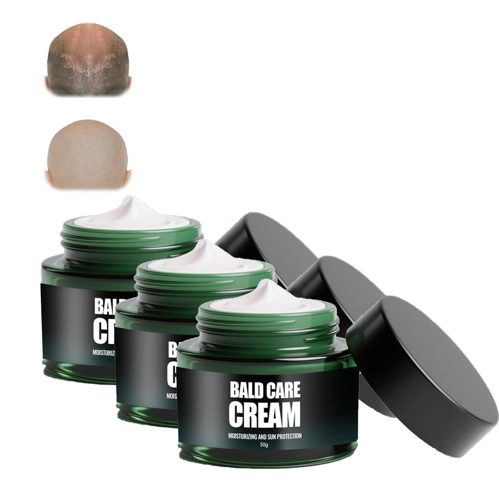 Scalp Care Cream, Balds Cream, Moisturizing Nourishing & Scalp Care, Suitable For Balds Men, Men's Shaving Creams With Matte Effect (50g, 3pcs)