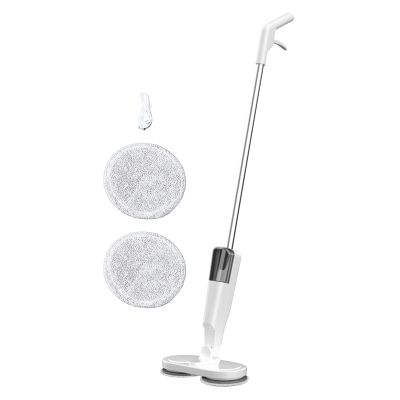 Aramox Electrical Mop with Water Sprayer Wirelessly Electrical Spin -Mop for Soil , Light and Flexible, Suitable for Pregnant Women, ABS Material (White)