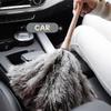 1PCS Ostrich Feather Duster Car Duster Interior Clean DusterReusable Feather Duster for Blinds Kitchen Keyboard Office, Soft and Fluffy Duster Cleaning Supplies(Black,Medium) view 3