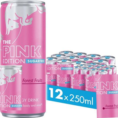 Energy Drink, Sugar Free Pink Edition, Forest Fruits, 250ml, 12 Pack by Kandy Collection