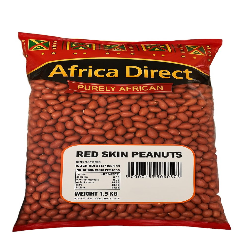 Africa Select Red Skin Peanuts 1.5kg | Whole Raw Groundnuts | High-Protein Vegan Snack