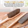 Horsehair Brushes Horsehair Bristles Duster With HookHand Broom Cleaning BrushesWooden Brush For Furniture, Patio, Bed,CarBedCouchGardenFurnitureClothes,Kitchen(Square) view 4