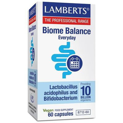 Lamberts Biome Balance Everyday 10 Billion CFU with Lactobacillus Acidophilus & Bifidobacterium Bifidum 60 Capsules
