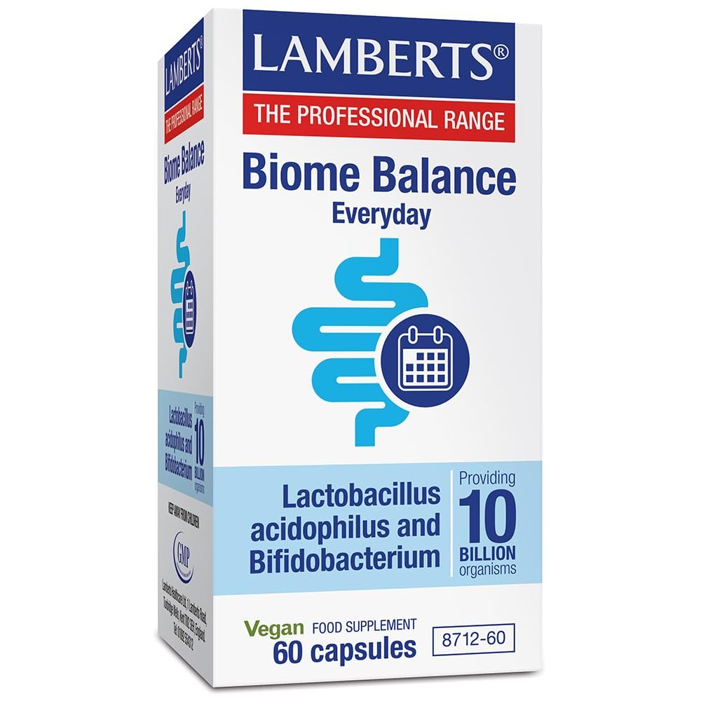 Lamberts Biome Balance Everyday 10 Billion CFU with Lactobacillus Acidophilus & Bifidobacterium Bifidum 60 Capsules
