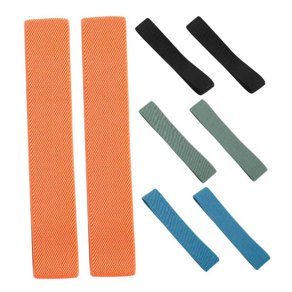 ZUNOXAZ Elastic Bento Box Straps Set 8pcs, 25mm Wide Sturdy Fixing Bands in Orange, Black, Blue, and Green, Stretchable Lunch Box Accessories for Office, Picnic, Camping and Travel