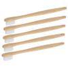 LOLIPPYY 5pcs Adults Toothbrush Set with Soft Bristles Round Tail Design, Wooden Handle, Gentle on Gums, Enhances Cleaning Efficiency, for Travel and Daily Use view 1