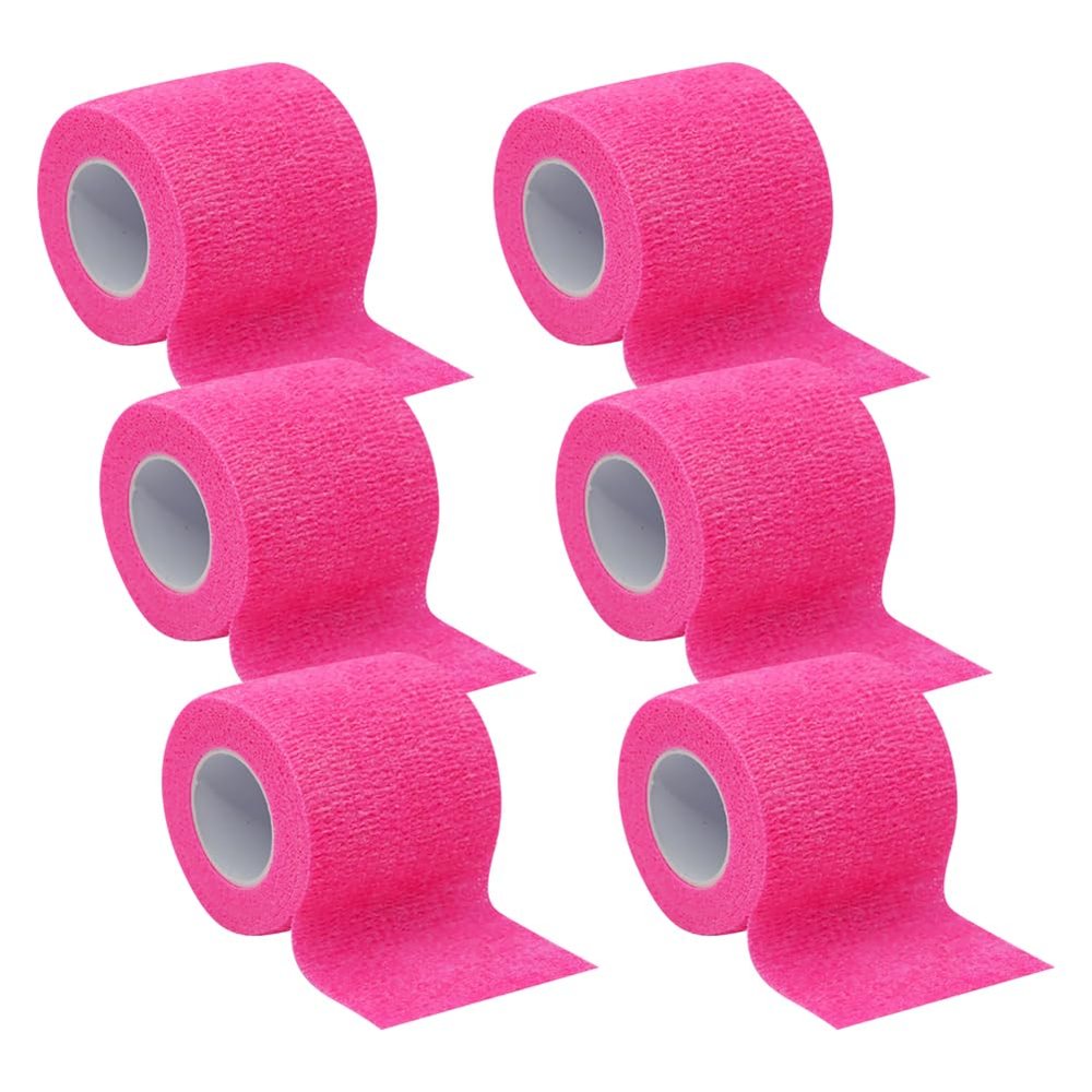 6 Rolls Tattoo Needle Bandage Tattoo Grip Cover Wrap Self Adhesive Wrist Bandage Elastic Sports Wrap Tape Breathable Cohesive Bandages Vet Wrap Bandages Rolls for Salon