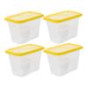 Amosfun Moisture Absorber Storage Container Moisture Absorber Holder Box Plastic Reusable 4pcs, Large Capacity Multi-function Water Absorbing Solution for Wardrobes and Cabinets for Home view 1