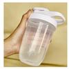 CHNLML Protein Shaker Bottle 400ML/16Oz w. Shaker Ball for Protein Shake, Shaker Bottle with Mixing Ball, Leak-Proof, BPA-Free, for Gym, Workout, Juice Mixer (White/Clear, 16Oz-400ML-1Bottle) view 1