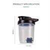 CHNLML Protein Shaker Bottle 400ML/16Oz w. Shaker Ball for Protein Shake, Shaker Bottle with Mixing Ball, Leak-Proof, BPA-Free, for Gym, Workout, Juice Mixer (White/Clear, 16Oz-400ML-1Bottle) view 2