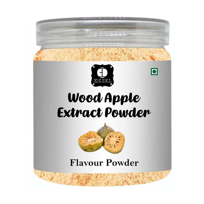 EDZZEL Dried Wood Apple Extract Powder | Fine Powder for Culinary Recipes, Beverage Blends, Baking, Dessert Mixes & Food Preparation | Versatile Kitchen Ingredient