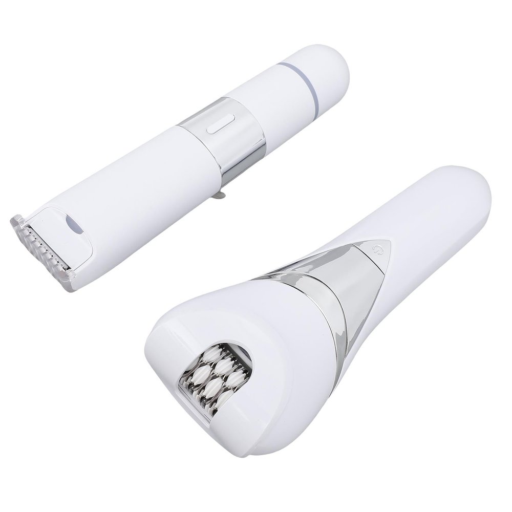 Body Groomer for Women Rechargeable Epilator & Foot Exfoliator with Trimmer IPX6 Rated Charging