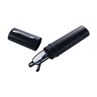 Folding Reading Glasses Anti Blue Light Glass, Compact Readers Portable Pocket Glasse With Pen Tube Case(red-+400)