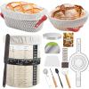 Foedo Sourdough Starter Kit, Sourdough Bread Baking Supplies with 40oz Jar, 10" & 11" Cotton Banneton Proofing Baskets Set - Artisan Bread Tools, Silicone Sling for Homemade Sourdough Baking view 1
