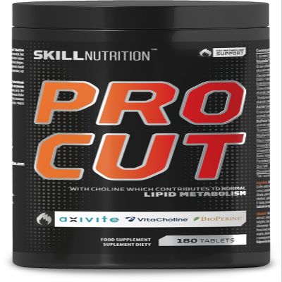 Skill Nutrition Pro Cut - 180 Tablets | Advanced Formula Supporting Fat Metabolism | 200 mg Caffeine + Green Tea Extract + L-Carnitine + CLA + BioPerine | Supports Metabolism & Energy