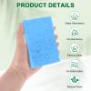 M METERXITY 6-Pack Kitchen Sponges, Condense Eco Cellulose Non-Scratch Scrub Heavy Sponge for Kitchen/Household/Bathroom, Clean Tough Messes Dish Scrubber [Blue] view 2