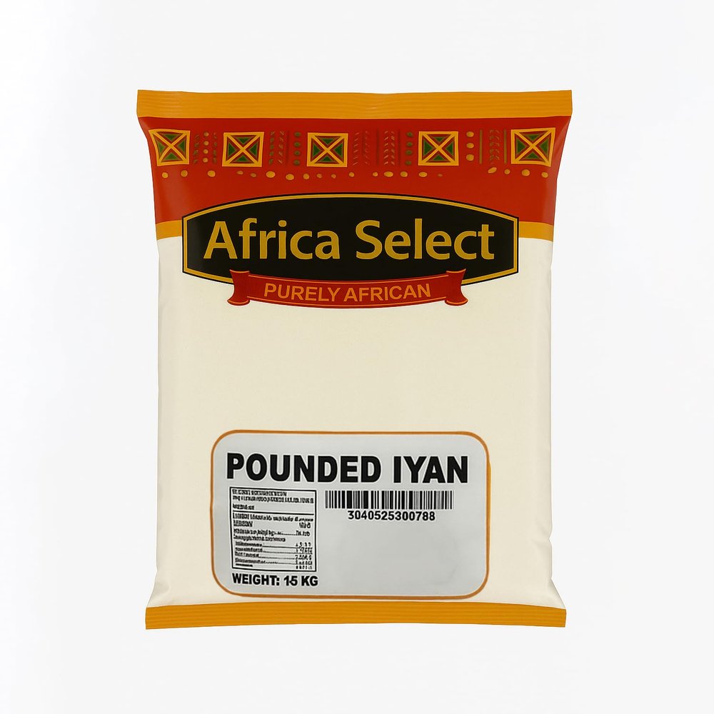 Africa Select Pounded Iyan 3kg | Premium Yam Flour for Smooth Pounded Yam, Fufu Mix & Swallow | Traditional West African Food