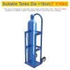 LZMZMQ Oxygen Cylinder Rack Single-bottle Mobile Oxygen Tank CartSteel Nitrogen Cylinder Trolley Truck With Wheels, Portable Gas Bottle Holder For Hospitals/Laboratories/Schools view 3