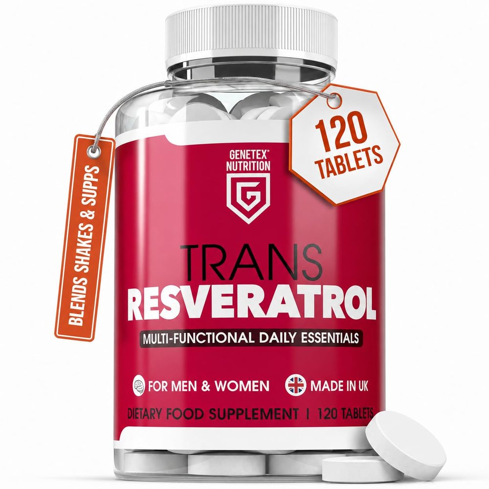 Trans Resveratrol Supplement 120 Tablets Powerful Antioxidant, Multi-Functional Daily Essential for Men & Women Supports Overall Well-Being Made in the UK