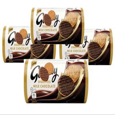 Galaxy Milk Chocolate Digestives Biscuits 300g Indulgent Biscuit Bundle Crunchy Digestives Coated in Smooth Galaxy Milk Chocolate (4x Galaxy Milk Choc Biscuits 300g Pack)
