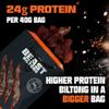 Beast Pharm | Biltong Beef Protein Snacks 12 Pack, 24g Protein per 40g Bag, Meat Keto Snacks Food | Peri Peri Flavour view 3
