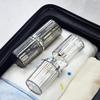 Travel Toothbrush Case with Cover Portable Toothbrush Holder Cup Multifunctional Toothpaste Storage Container Camping Toothbrushes Box Tooth Brush Carrier Holders for Business Trip Clear Grey Silver view 4