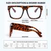 EYEGLSMST Oversized Reading Glasses for Women and Men, Large Square Blue Light Blocking Reader, Fashion Anti Eye Strain Eyewear(Multicolor,3.0) view 2