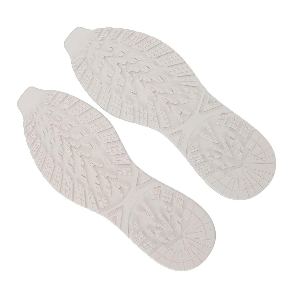Qcwwy Non Slip Rubber Shoe Sole Repair, Replacement, Full Bottom V Shape Repair Material, Easy to Cut for Repairing Shoes, with Wear Resistant, for Sports Soles (L White)