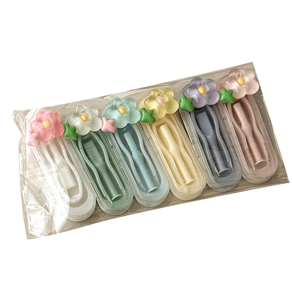 6 Set Lenses Wearing and Remover Set Suction Stick Tweezers with Storage Case for Outdoor Easy Carrying