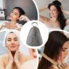 Felt Sauna Hat For Women Men, Unisex Hair Cap For Sauna, Water Absorbing Headwear, Soft Breathable Shower Bath Accessories view 4