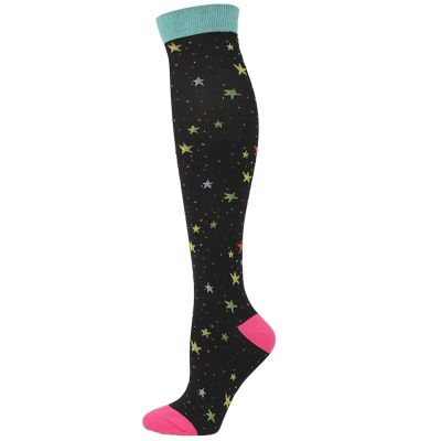 Compression Socks Compression Stockings Man Women 20~30 MmHg Knee High Sports Socks Outdoor Running Football Nursing High Socks(Color 24,S M)