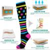 Compression Socks Compression Stockings Man Women 20~30 MmHg Knee High Sports Socks Outdoor Running Football Nursing High Socks(Color 24,S M) view 3