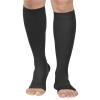 Compression Socks 1 Pair 20-30 MmHg Open Toe Calf Compression Stocking For Men Women Calf Sleeve Support(Black,XXL) view 1