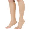 Compression Socks 1 Pair 20-30 MmHg Open Toe Calf Compression Stocking For Men Women Calf Sleeve Support(Black,XXL) view 4