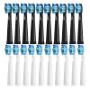 5/10Pcs Electric Toothbrush Replacement Heads Compatible for SEAGO SG910/507/958/515/949/575/551(10White 10Black)