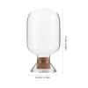 Alipis Portable Glass Match Cloche Jar with Secure Cork Seal, Elegant Inverted Small round Bottle for Fireplace or Candle Display, Sleek Modern Glass Bottle Match Holder view 2