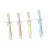 Mikinona 4pcs Baby Toothbrush Silicone Teether with Suction Standing Design Tapered Handle for Infant Oral Care view 1