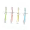 Mikinona 4pcs Baby Toothbrush Silicone Teether with Suction Standing Design Tapered Handle for Infant Oral Care view 2