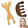 2-Piece Massage Comb Made of Natural Wood Scalp Massage and Relaxation Guasha for Neck, Back, and Legs Wooden Comb for Men and Women view 1