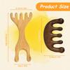 2-Piece Massage Comb Made of Natural Wood Scalp Massage and Relaxation Guasha for Neck, Back, and Legs Wooden Comb for Men and Women view 2