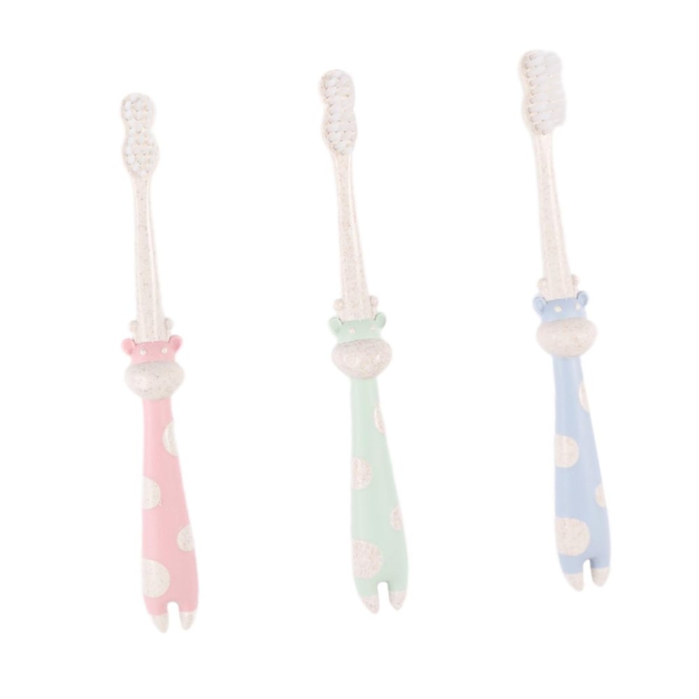 DEARMAMY 3pcs Boy Girl's Toothbrush Cartoon Pack Soft Bristles Small Head for Boys and Girls Daily Oral Care