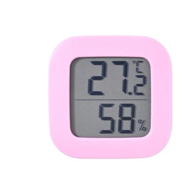SparklWLeaf Mini Magnetic Temperature and Humidity Monitor Accurate Digital Temp and Humidity Monitor for Nursery Room for indoors(Pink)