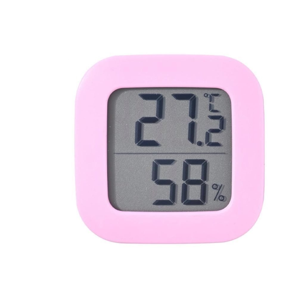 SparklWLeaf Mini Magnetic Temperature and Humidity Monitor Accurate Digital Temp and Humidity Monitor for Nursery Room for indoors(Pink)