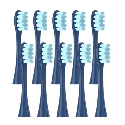 10pcs Replacement Heads Compatible for Oclean Flow/X/X PRO/ Z1/ F1/ One/Air 2 /SE Brush Heads Soft Dupont Sonic Toothbrush Vacuum Bristle(10pcs Blue)
